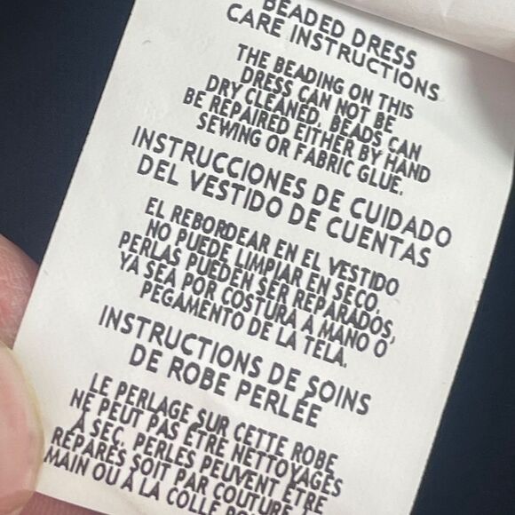 Xscape Black Beaded Illusion Side Stretch Jersey Dress Sz 4 - Picture 7 of 7